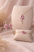Conjunto Colar, Brincos e Pulseira Ametis