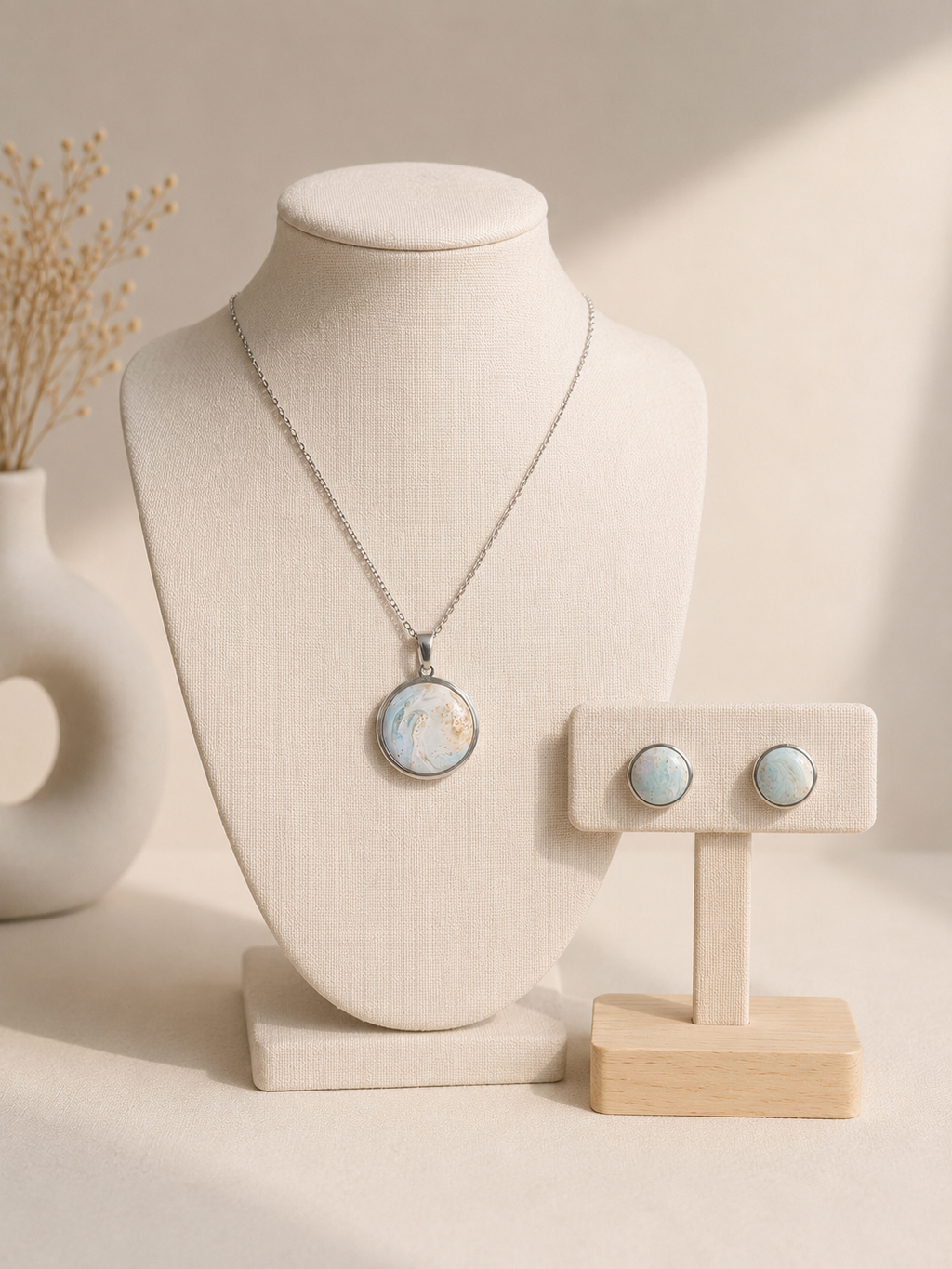 Conjunto Colar e Brincos Halo II