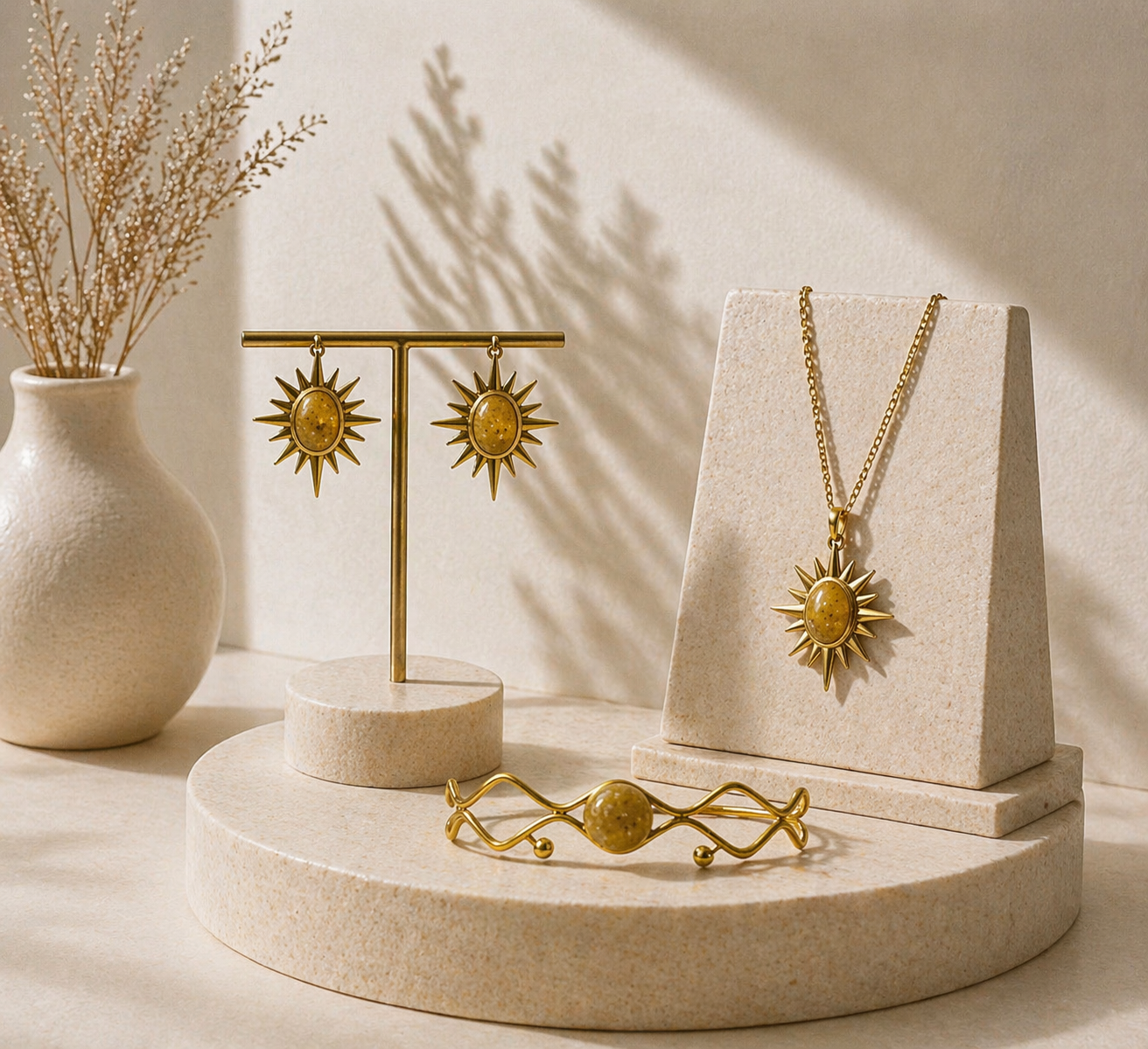 Conjunto Colar, Pulseira e Brincos Halo XI
