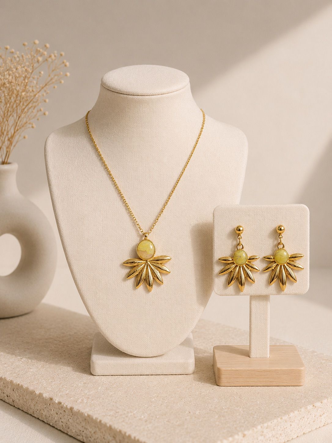 Conjunto Colar e Brincos Halo VIII